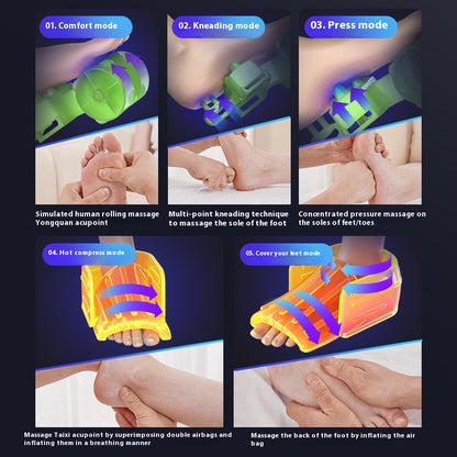 Fully Wrapped Airbag Liquid Crystal Sterilization Foot Massager