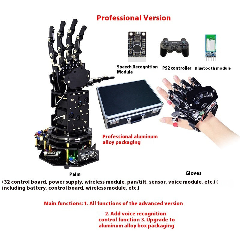 Bionic Mechanical Programming Palm Gloves Robot Mechanical Arm Hand Claw