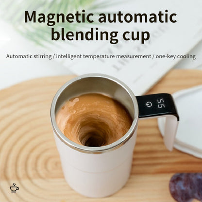 Automatic Coffee Stirring Cup, Stainless Steel Self-Stirring Coffee Cup With Lid, Auto Stir & Heating Feature, LED Intelligent Display Temperature