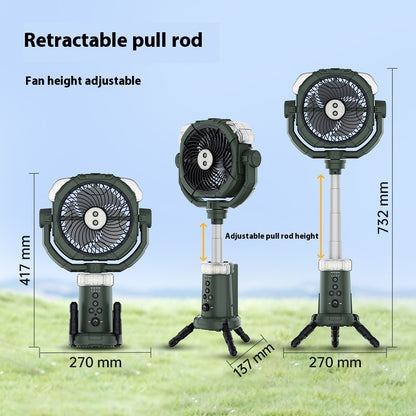 Outdoor Camping Spray Fan Portable Tents Ceiling Fan Lights