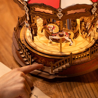 Rolife Classic Carousel 3D Wooden Puzzle, Only Supports TK And Independent Website Platforms