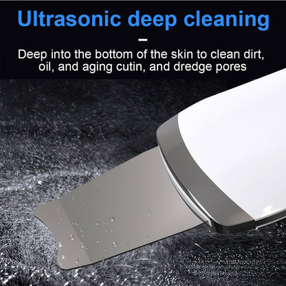 Electric Ultrasonic Skin Scrubber Face Spatula Home Ultrasonic Skin Scrubber Facial Cleaner Handheld Mini Derma Galvanica Tightening Face Scrubber Machine Skin Scrubber USB Ultrasonic