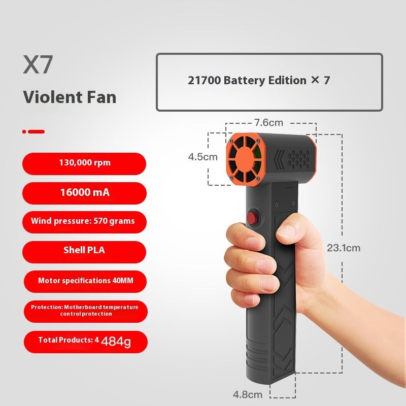 High-speed Supercharged Hurricane Dust Blower Handheld Wireless Mini Portable Violent Turbo Fan