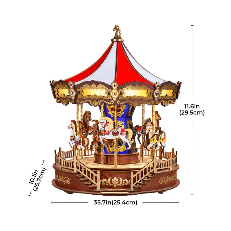 Rolife Classic Carousel 3D Wooden Puzzle, Only Supports TK And Independent Website Platforms