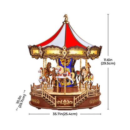Rolife Classic Carousel 3D Wooden Puzzle, Only Supports TK And Independent Website Platforms