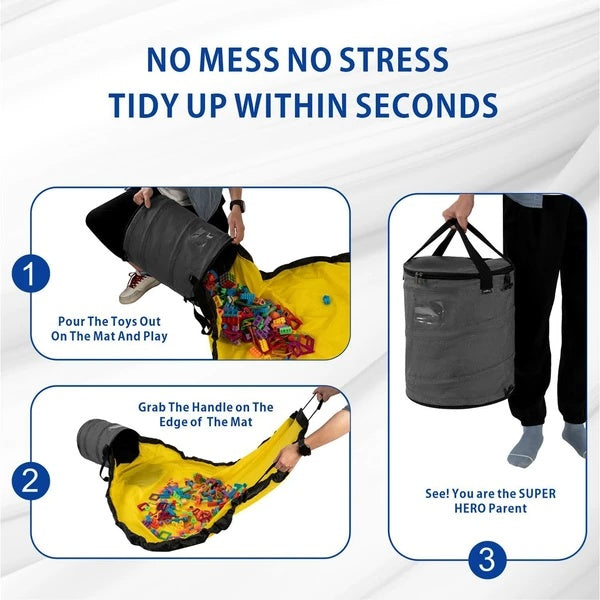 Toy Storage Organizer Play Mat For Kids Bin Toys Box Boys Girls Playroom Holders Rooms