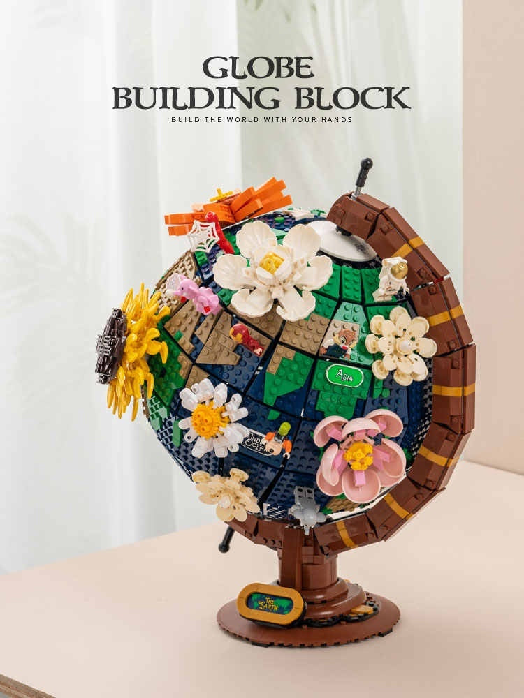 Building Blocks Earth Instrument Solar System Model Assembled Toys