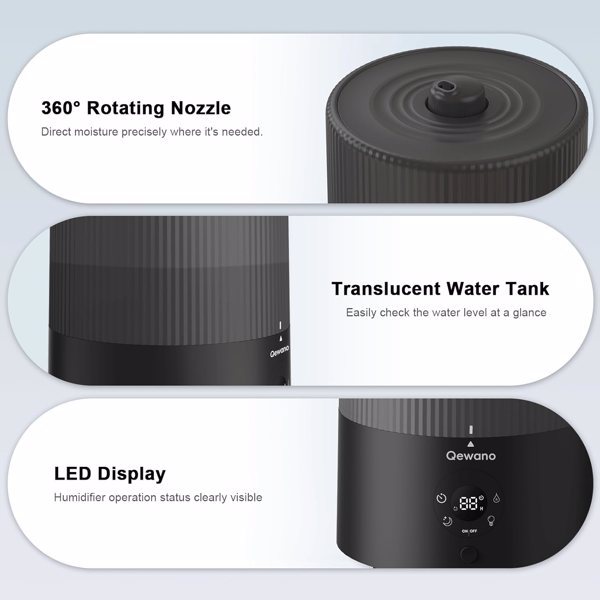 4 Liter Top-water Ultrasonic Cold Mist Humidifier With Timed Night Light Function Can Be Added Directly To Essential Oils - Prohibited For Sale On Amazon