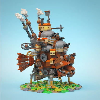 Mobile Moving Castle Splicing Toy Model Building Blocks