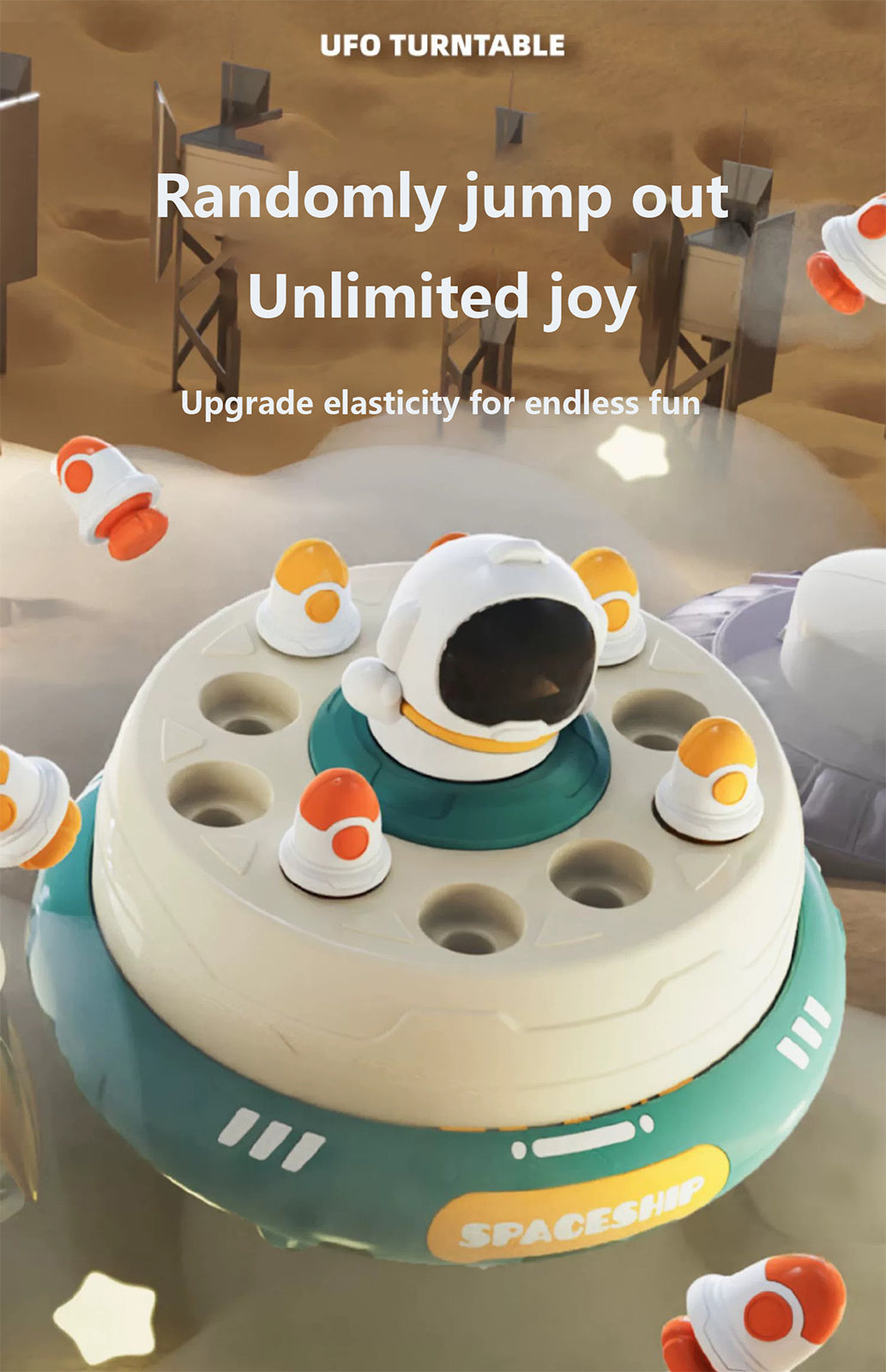 Launch Rocket Disc Bouncing Electric Spinning Disc Fishing Toy, Children's Concentration Training And Puzzle Solving